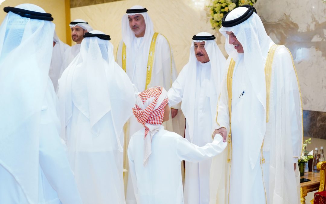 صاحب السمو الشيخ سعود بن صقر القاسمي يستقبل المهنئين بحلول عيد الفطر السعيد